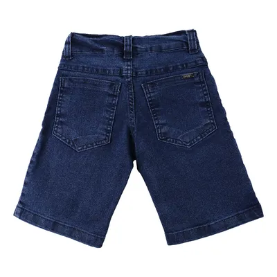 Bermuda Jeans Infantil Gijo Com Bolso E Barra Virada Bermuda Jeans Infantil Gijo Com Bolso E Barra Virada